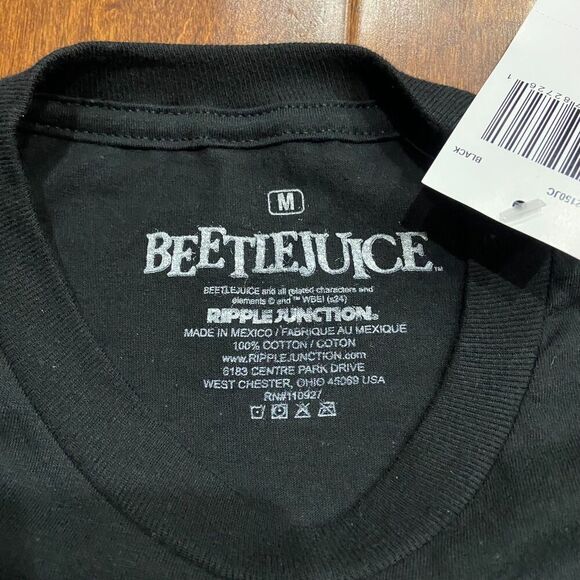Beetlejuice Movie Rap Style Graphic T-Shirt Black NWT Unisex Size Medium - Picture 5 of 7